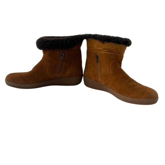 Fitflop Women's Suede Shearling-Lined Roll Down Ankle Boots Brown Size 8.5 - Picture 5 of 10